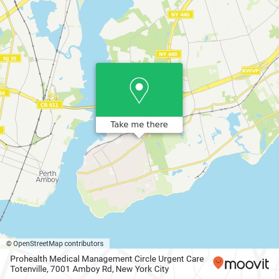 Prohealth Medical Management Circle Urgent Care Totenville, 7001 Amboy Rd map