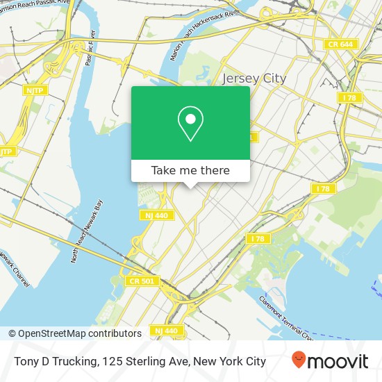 Tony D Trucking, 125 Sterling Ave map