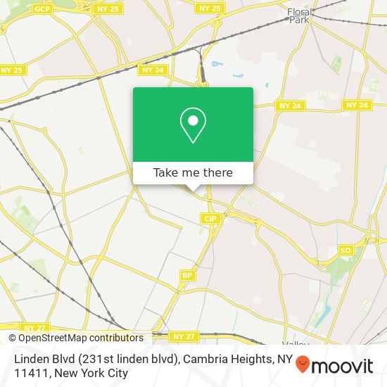 Mapa de Linden Blvd (231st linden blvd), Cambria Heights, NY 11411