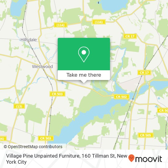 Mapa de Village Pine Unpainted Furniture, 160 Tillman St