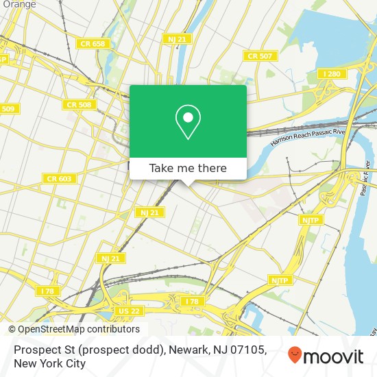 Prospect St (prospect dodd), Newark, NJ 07105 map