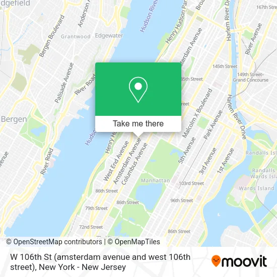 Mapa de W 106th St (amsterdam avenue and west 106th street)