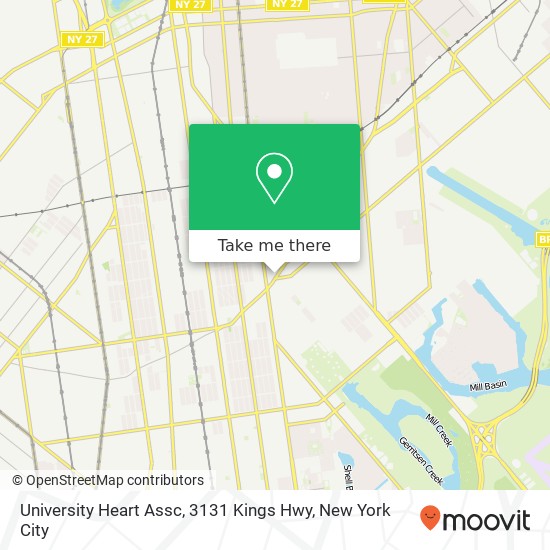 University Heart Assc, 3131 Kings Hwy map