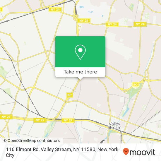 116 Elmont Rd, Valley Stream, NY 11580 map