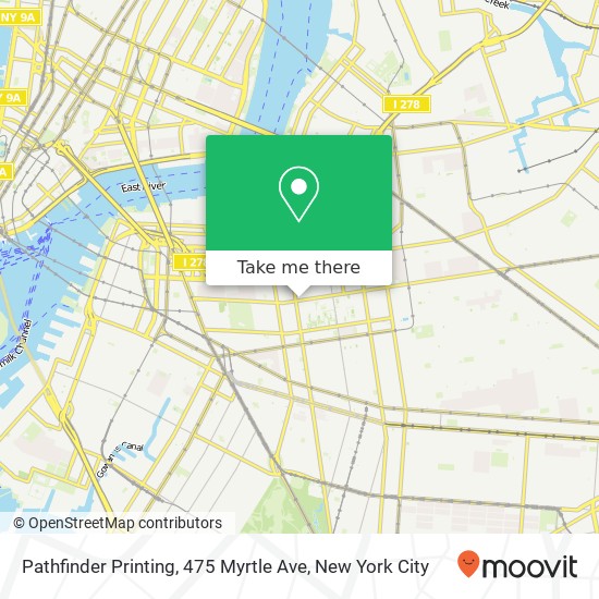 Mapa de Pathfinder Printing, 475 Myrtle Ave