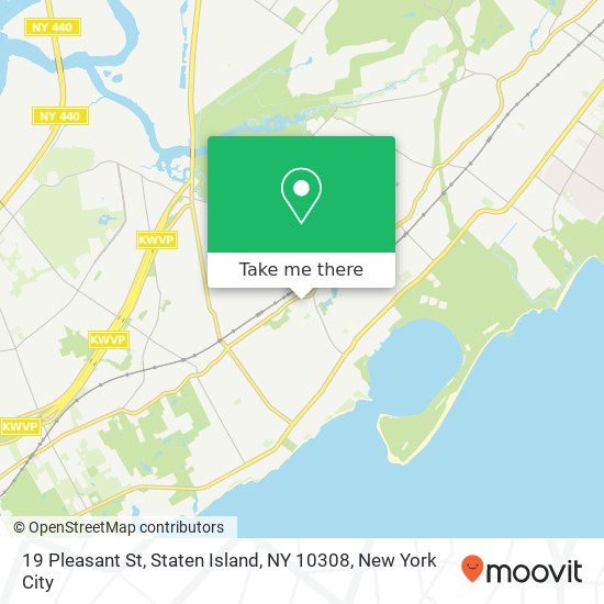 Mapa de 19 Pleasant St, Staten Island, NY 10308