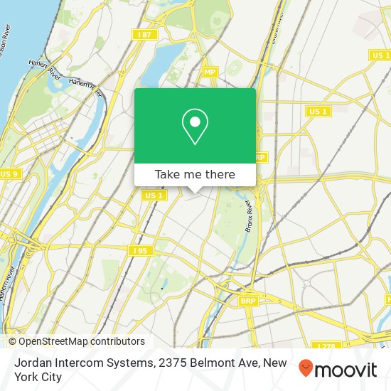 Jordan Intercom Systems, 2375 Belmont Ave map