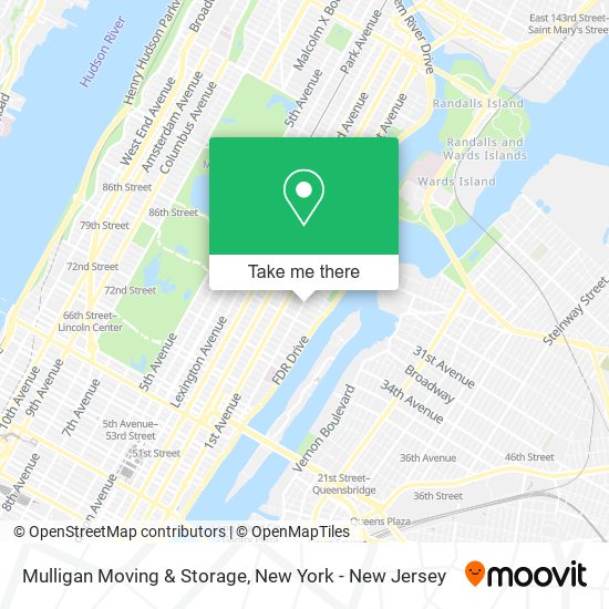 Mapa de Mulligan Moving & Storage