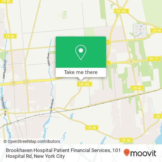 Mapa de Brookhaven Hospital Patient Financial Services, 101 Hospital Rd