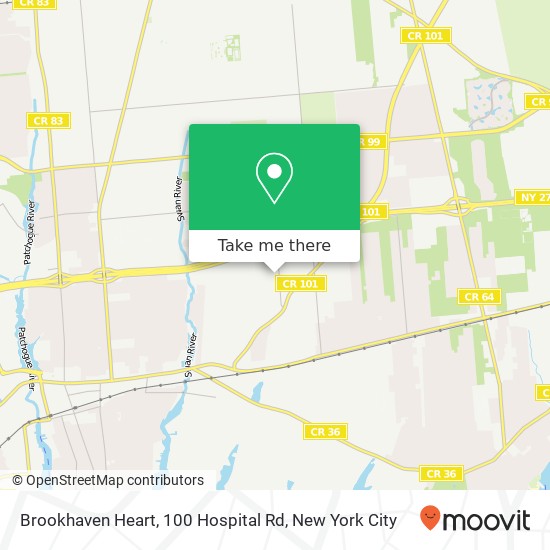 Mapa de Brookhaven Heart, 100 Hospital Rd