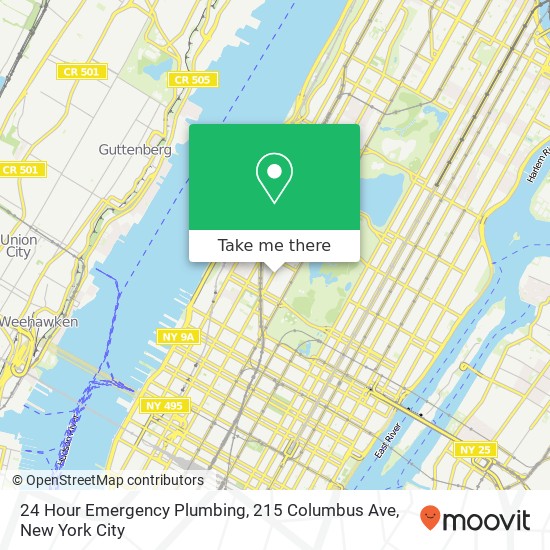 24 Hour Emergency Plumbing, 215 Columbus Ave map