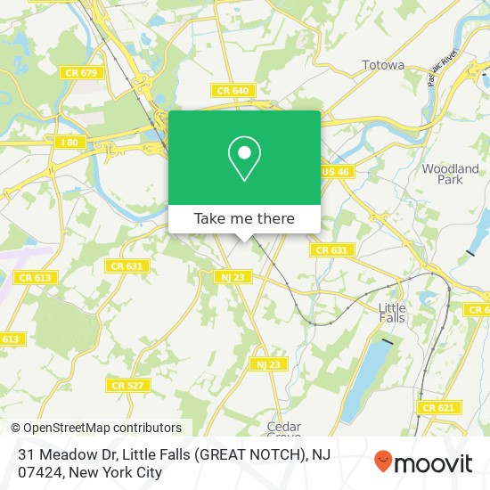 31 Meadow Dr, Little Falls (GREAT NOTCH), NJ 07424 map