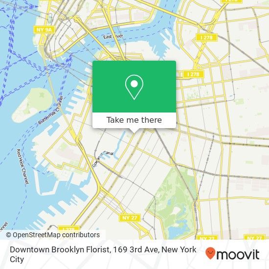 Downtown Brooklyn Florist, 169 3rd Ave map