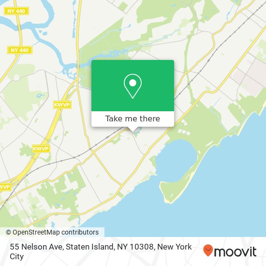 Mapa de 55 Nelson Ave, Staten Island, NY 10308