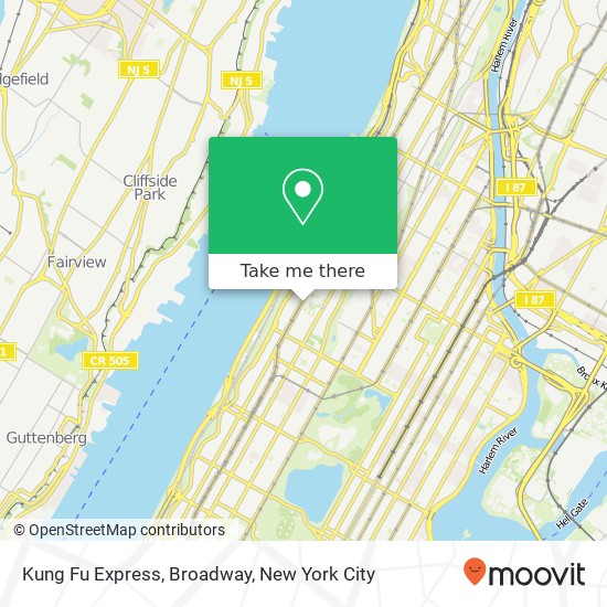 Mapa de Kung Fu Express, Broadway