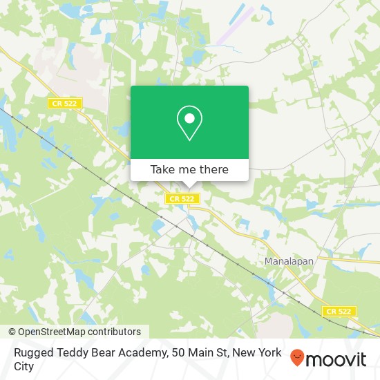 Mapa de Rugged Teddy Bear Academy, 50 Main St