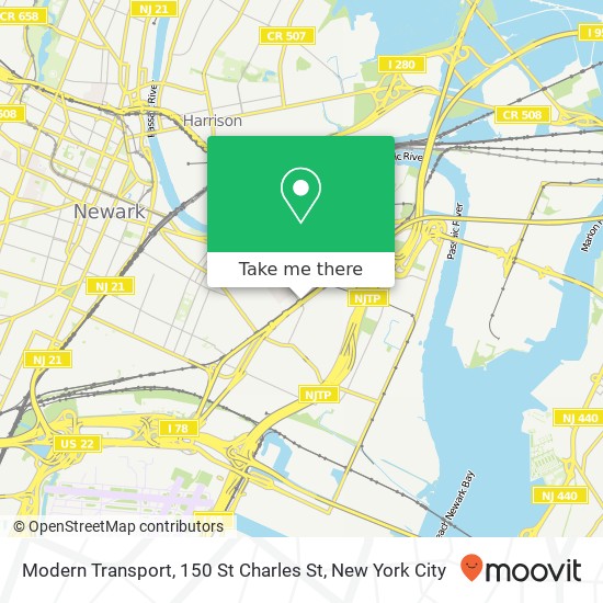 Mapa de Modern Transport, 150 St Charles St