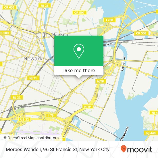 Mapa de Moraes Wandeir, 96 St Francis St