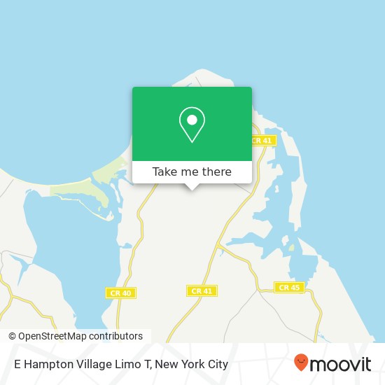 E Hampton Village Limo T map
