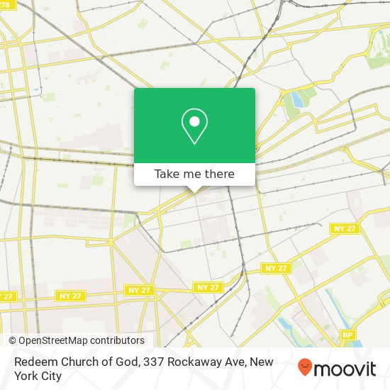 Mapa de Redeem Church of God, 337 Rockaway Ave
