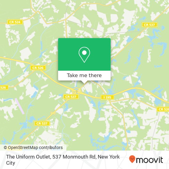 The Uniform Outlet, 537 Monmouth Rd map