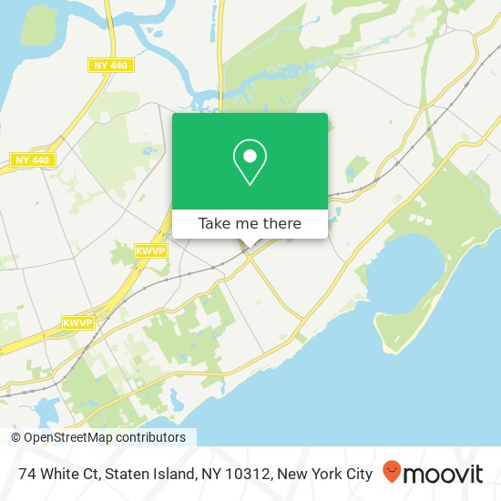 Mapa de 74 White Ct, Staten Island, NY 10312