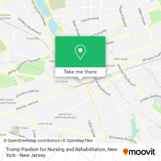 Mapa de Trump Pavilion for Nursing and Rehabilitation