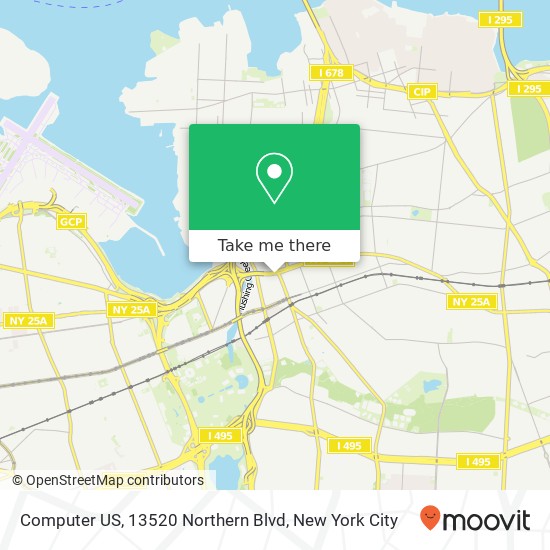Mapa de Computer US, 13520 Northern Blvd