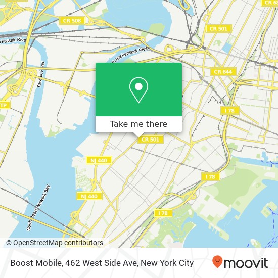 Mapa de Boost Mobile, 462 West Side Ave