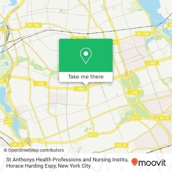 Mapa de St Anthonys Health Professions and Nursing Institu, Horace Harding Expy