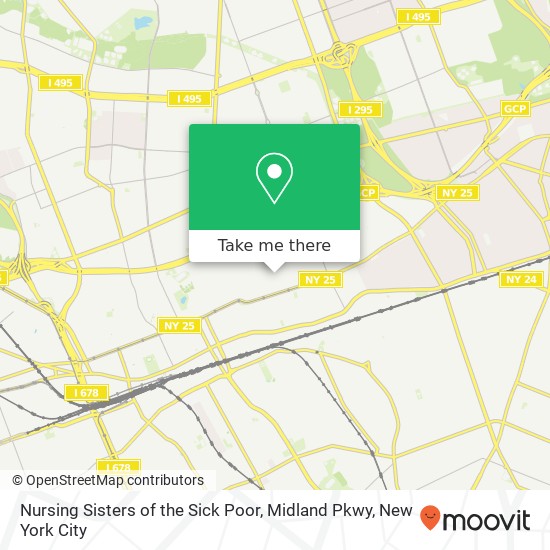Mapa de Nursing Sisters of the Sick Poor, Midland Pkwy