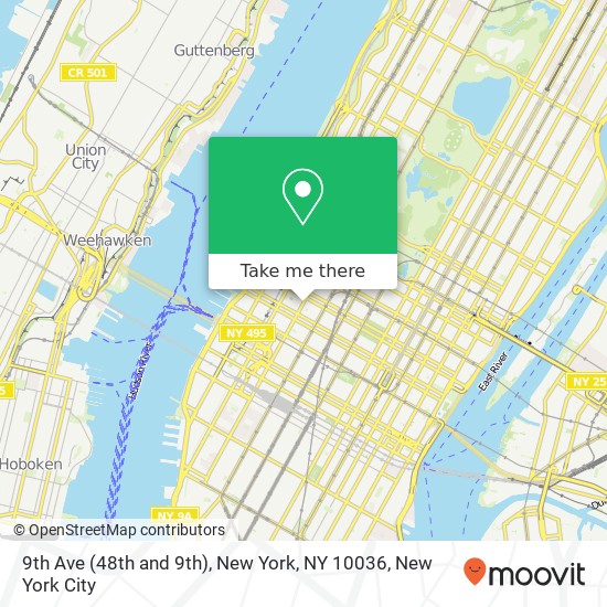 Mapa de 9th Ave (48th and 9th), New York, NY 10036