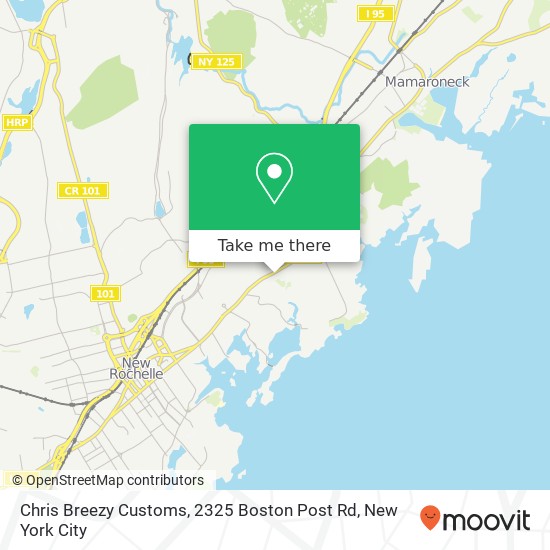 Mapa de Chris Breezy Customs, 2325 Boston Post Rd