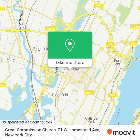 Great Commission Church, 71 W Homestead Ave map