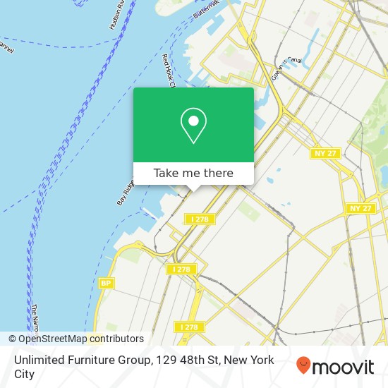 Mapa de Unlimited Furniture Group, 129 48th St