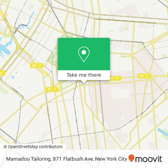 Mapa de Mamadou Tailoring, 871 Flatbush Ave