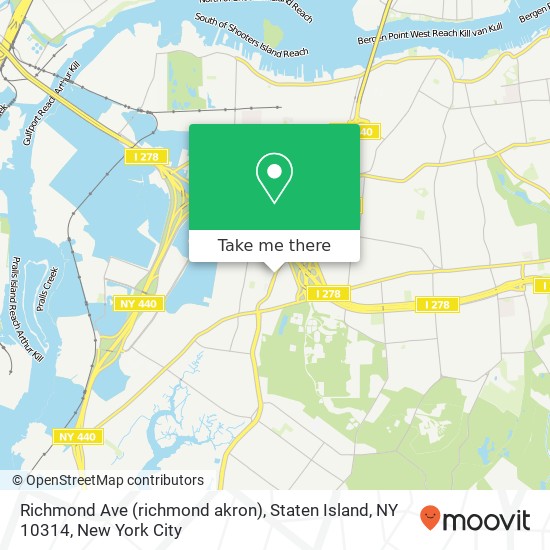 Mapa de Richmond Ave (richmond akron), Staten Island, NY 10314