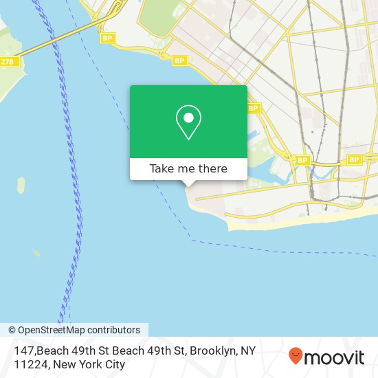 Mapa de 147,Beach 49th St Beach 49th St, Brooklyn, NY 11224