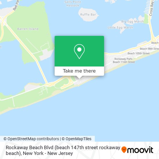 Mapa de Rockaway Beach Blvd (beach 147th street rockaway beach)