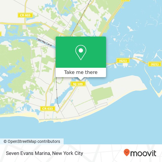 Seven Evans Marina map