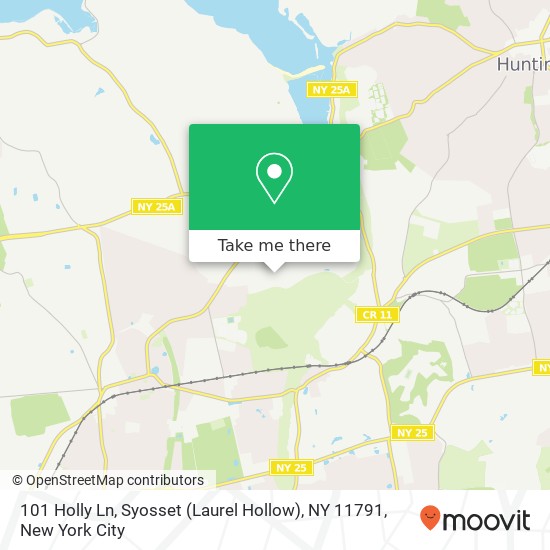 Mapa de 101 Holly Ln, Syosset (Laurel Hollow), NY 11791