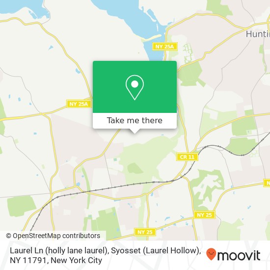 Mapa de Laurel Ln (holly lane laurel), Syosset (Laurel Hollow), NY 11791