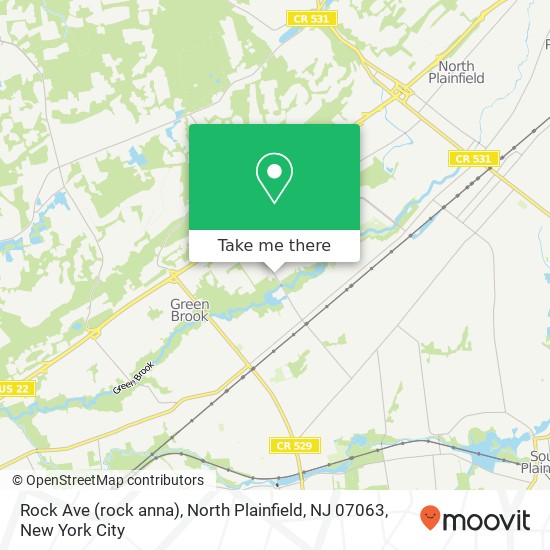 Mapa de Rock Ave (rock anna), North Plainfield, NJ 07063