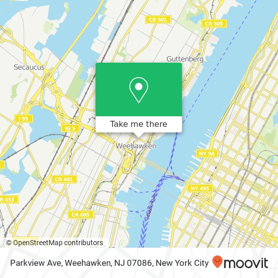 Parkview Ave, Weehawken, NJ 07086 map