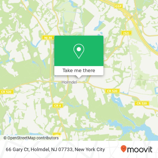 66 Gary Ct, Holmdel, NJ 07733 map