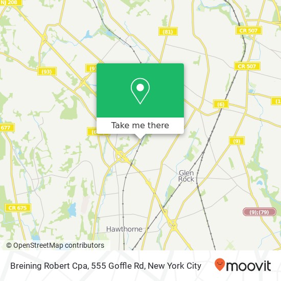 Breining Robert Cpa, 555 Goffle Rd map