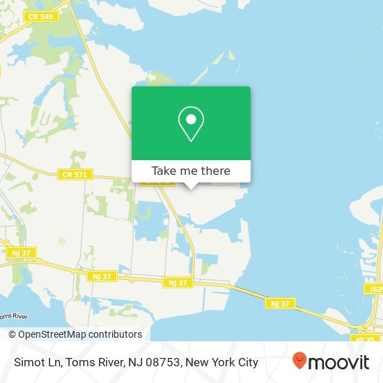 Mapa de Simot Ln, Toms River, NJ 08753