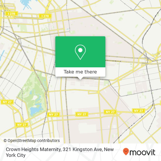 Mapa de Crown Heights Maternity, 321 Kingston Ave
