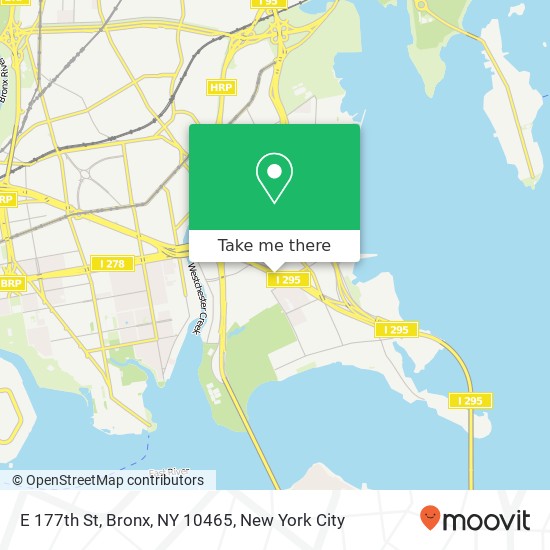 Mapa de E 177th St, Bronx, NY 10465