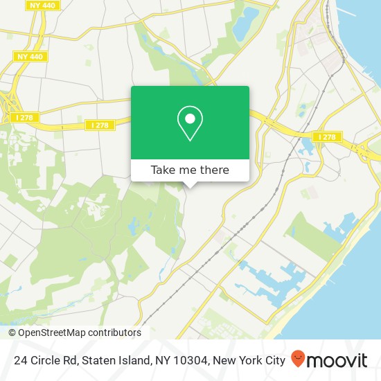 Mapa de 24 Circle Rd, Staten Island, NY 10304